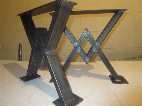 steel box section legs|metal table bench legs.